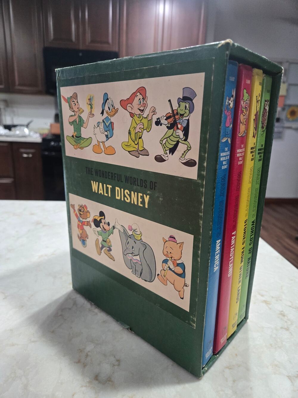 Vintage 1965 The Wonderful Worlds of Walt Disney 4 Volume Set Hardbacks